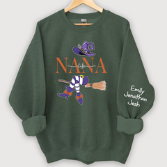 Lofaris Customized Nana Grandma Witch Autumn Sweatshirt Halloween