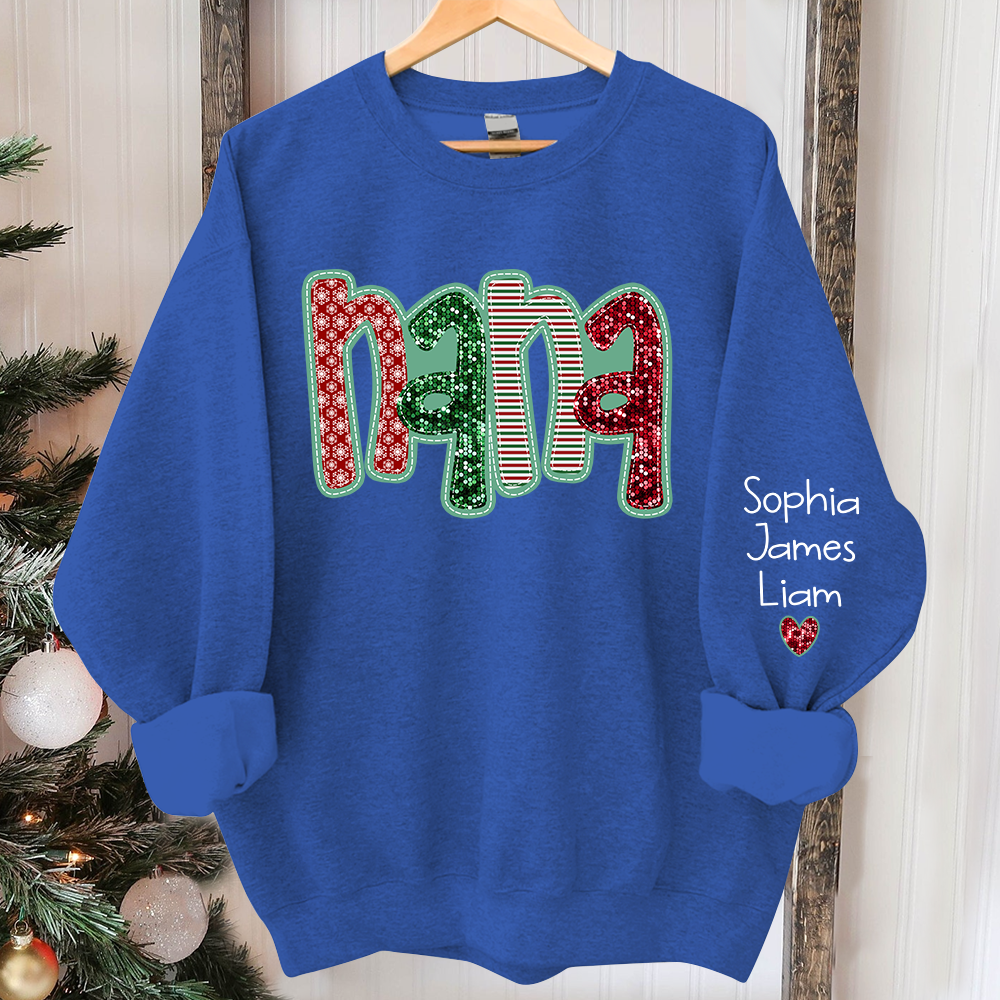 Lofaris Custom Nana Love Kids Christmas Gift Sweatshirt