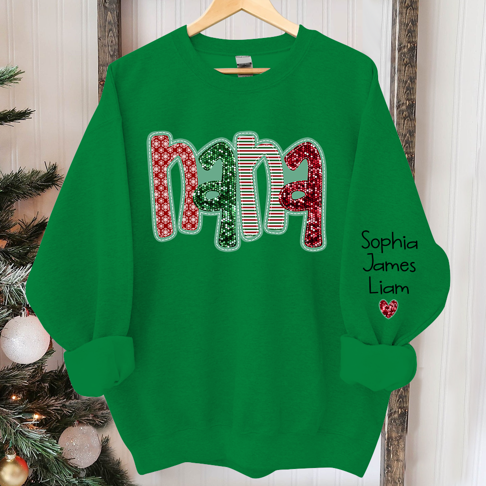Lofaris Custom Nana Love Kids Christmas Gift Sweatshirt