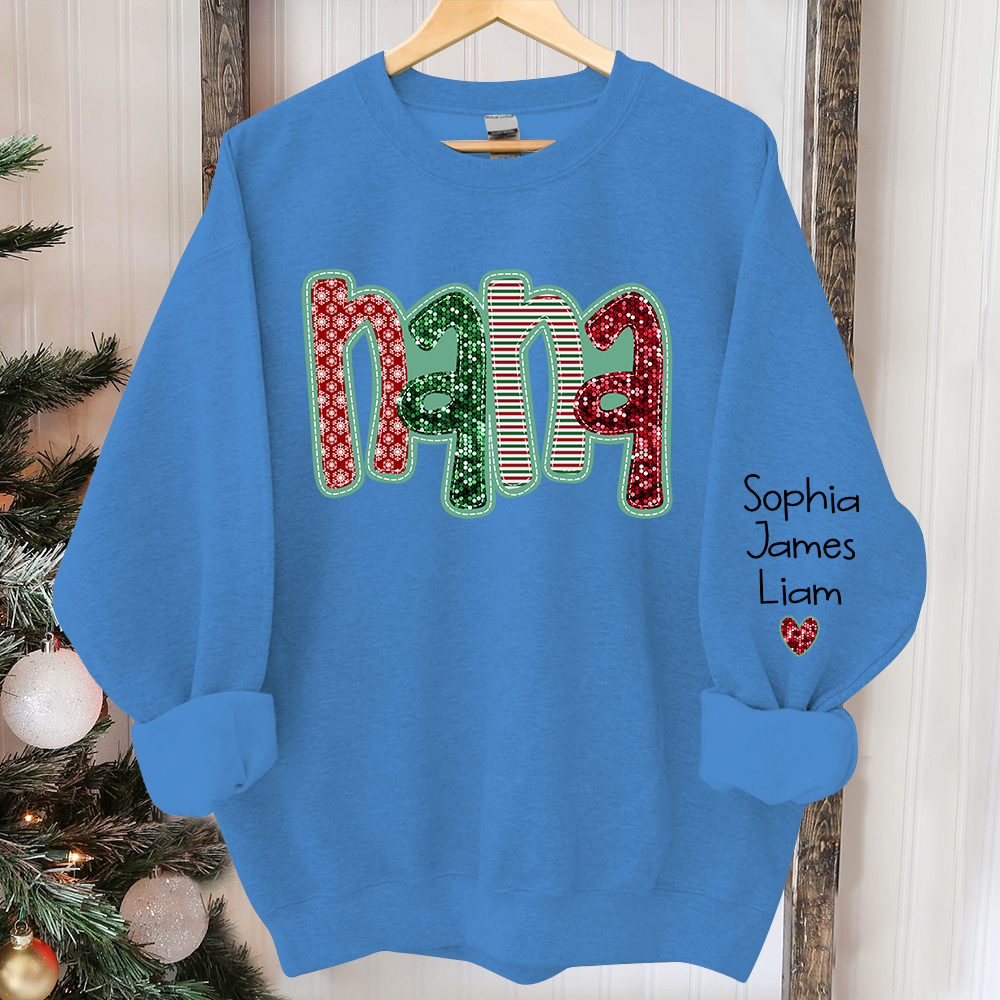 Lofaris Custom Nana Love Kids Christmas Gift Sweatshirt