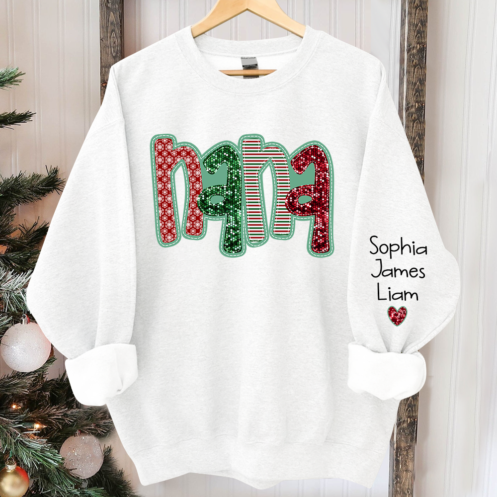 Lofaris Custom Nana Love Kids Christmas Gift Sweatshirt