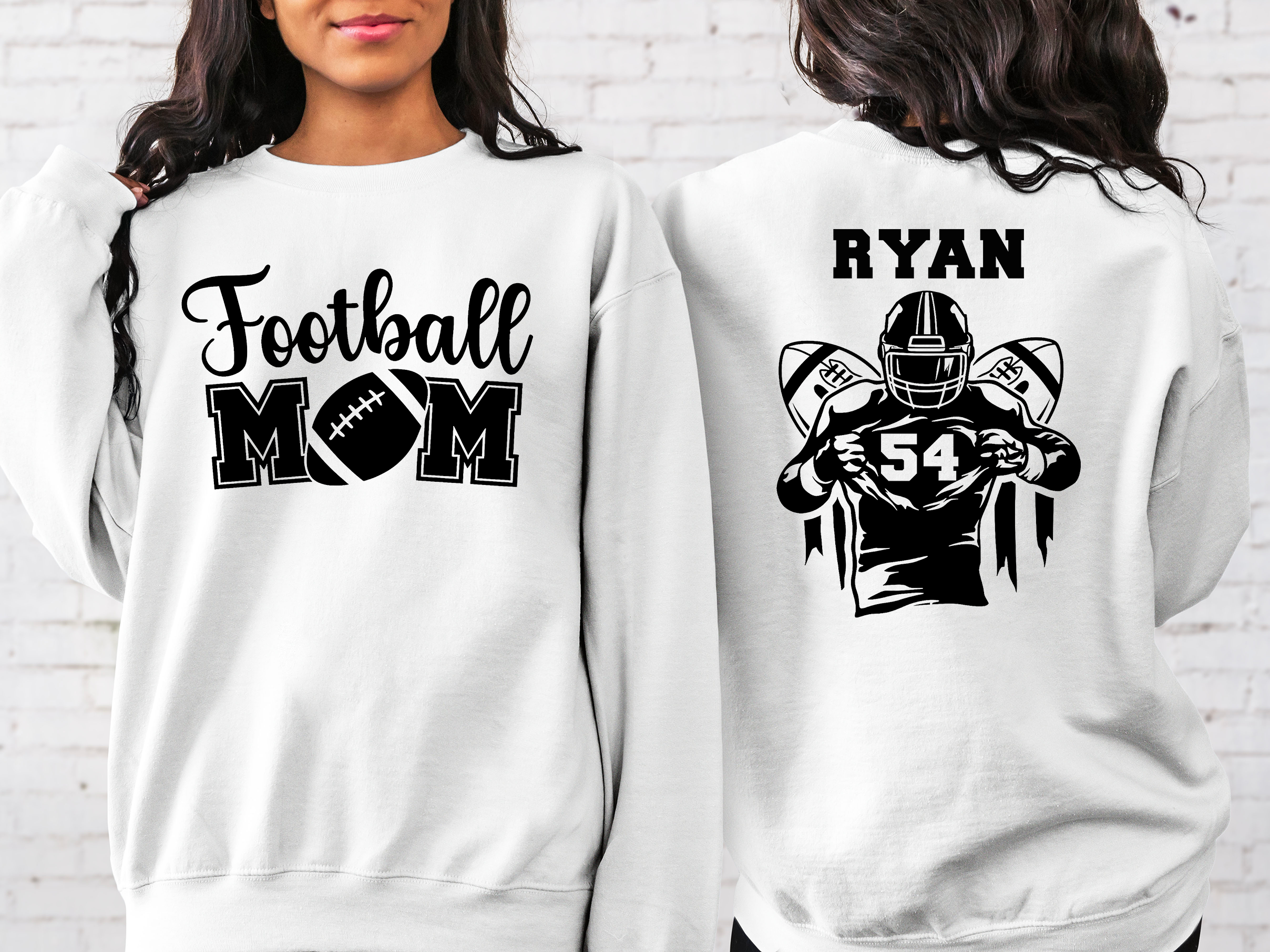 Lofaris Custom Nick Name Football Mom Kids Sport Sweatshirt