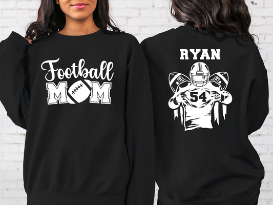 Lofaris Custom Nick Name Football Mom Kids Sport Sweatshirt