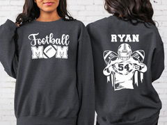 Lofaris Custom Nick Name Football Mom Kids Sport Sweatshirt