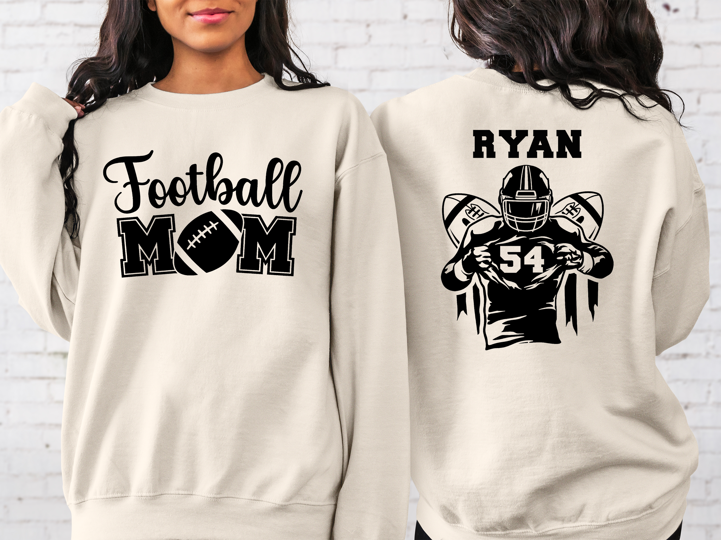 Lofaris Custom Nick Name Football Mom Kids Sport Sweatshirt
