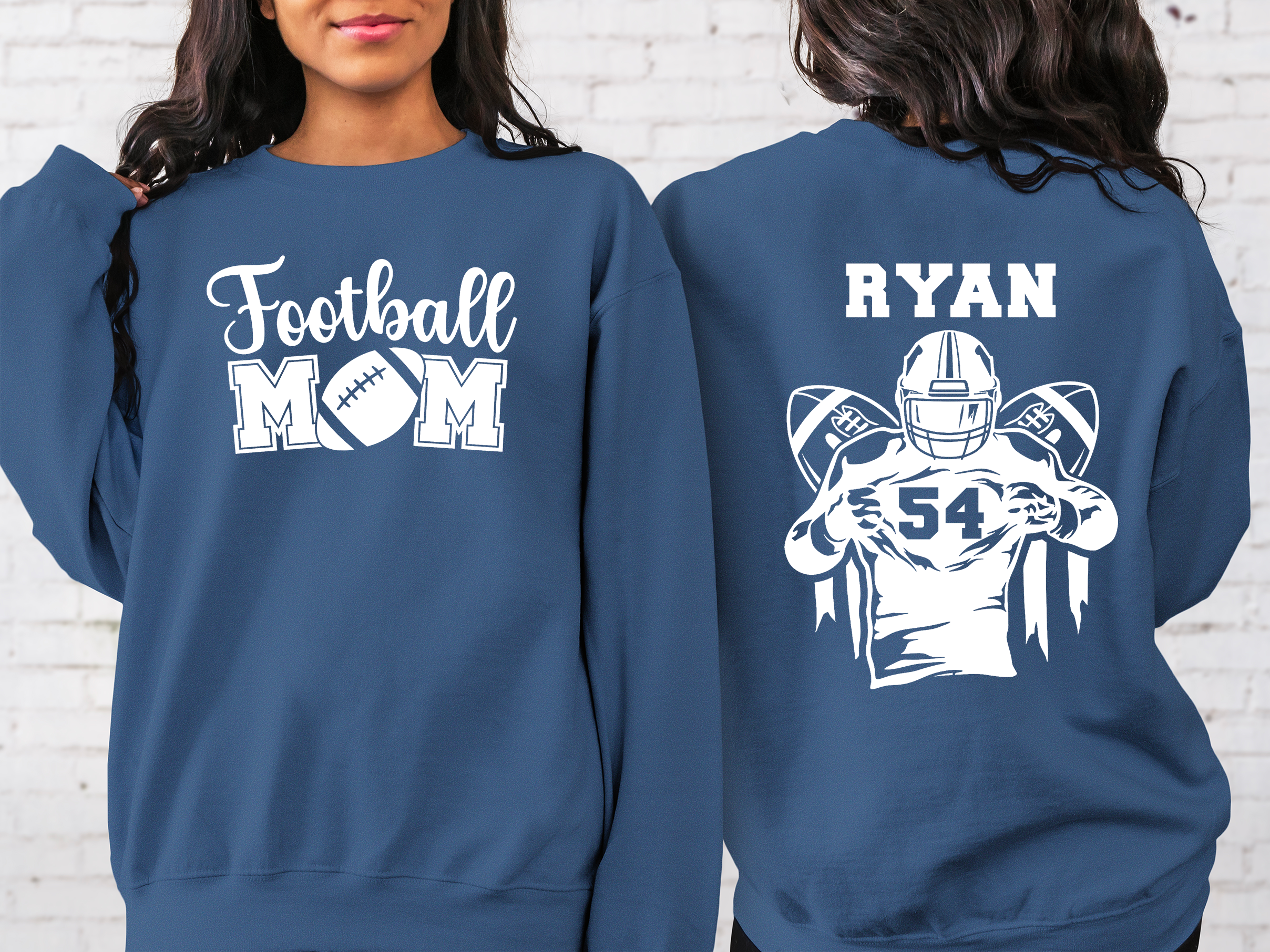 Lofaris Custom Nick Name Football Mom Kids Sport Sweatshirt