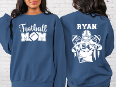 Lofaris Custom Nick Name Football Mom Kids Sport Sweatshirt