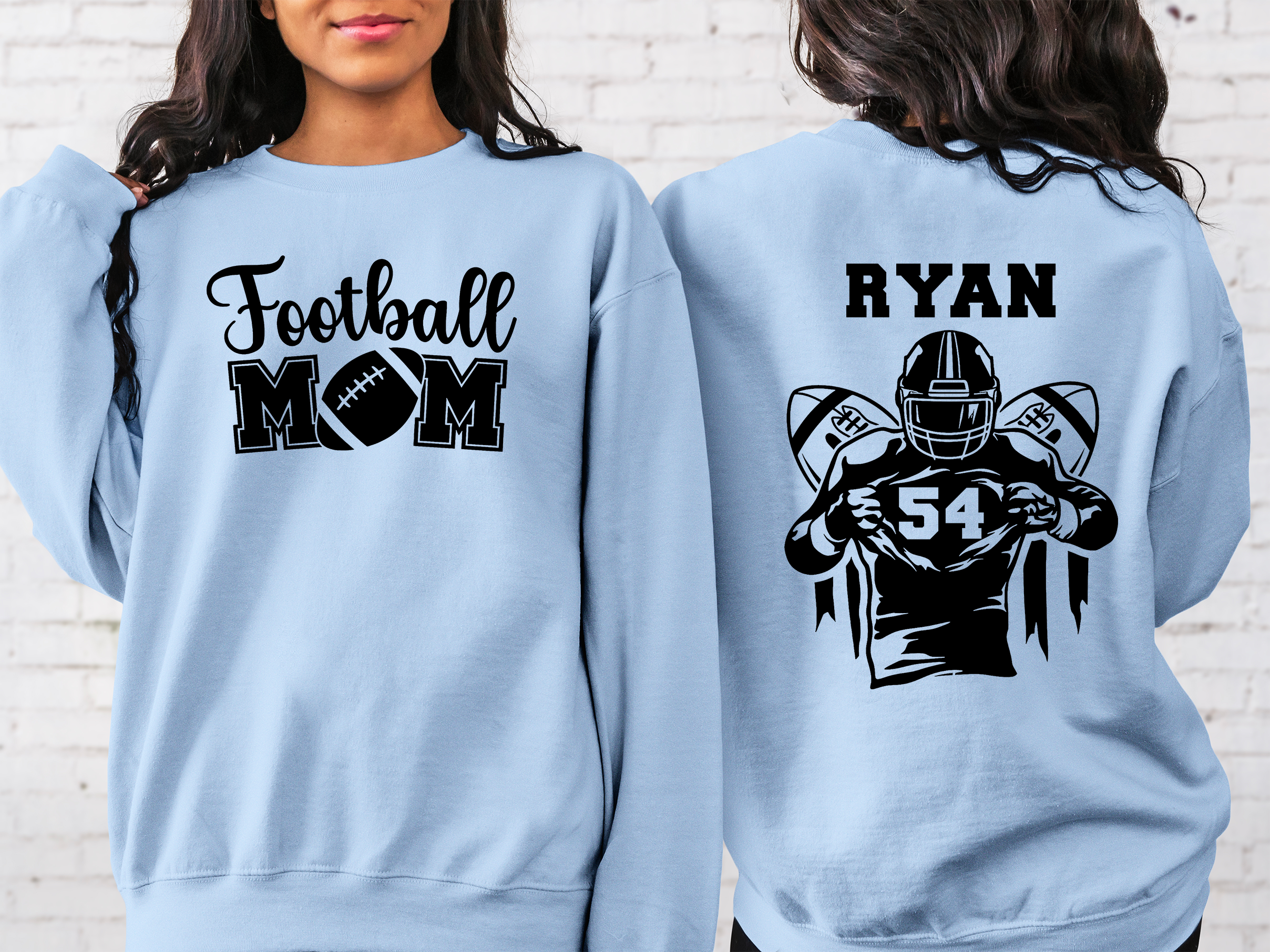 Lofaris Custom Nick Name Football Mom Kids Sport Sweatshirt