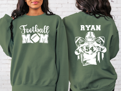 Lofaris Custom Nick Name Football Mom Kids Sport Sweatshirt