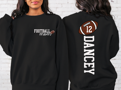 Lofaris Custom Nick Name Mom And Kids Football Sweatshirt