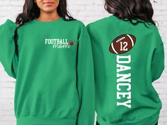 Lofaris Custom Nick Name Mom And Kids Football Sweatshirt