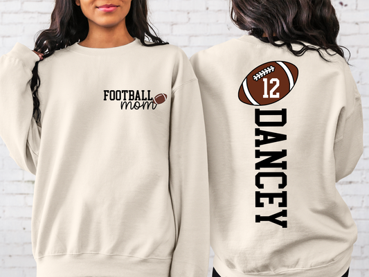Lofaris Custom Nick Name Mom And Kids Football Sweatshirt