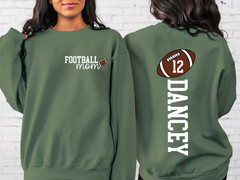 Lofaris Custom Nick Name Mom And Kids Football Sweatshirt