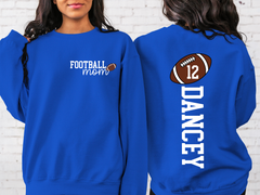 Lofaris Custom Nick Name Mom And Kids Football Sweatshirt