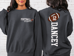 Lofaris Custom Nick Name Mom And Kids Football Sweatshirt