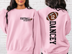 Lofaris Custom Nick Name Mom And Kids Football Sweatshirt