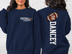 Lofaris Custom Nick Name Mom And Kids Football Sweatshirt