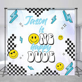 Lofaris Custom One Happy Dude Boys Birthday Party Backdrop