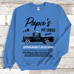 Lofaris Custom Papa Pit Crew Truck Kids Family Gift Sweatshirt