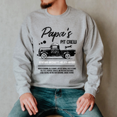 Lofaris Custom Papa Pit Crew Truck Kids Family Gift Sweatshirt