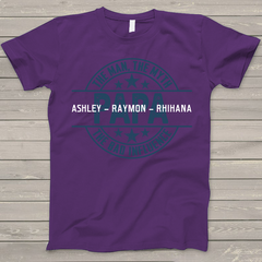 Lofaris Custom Papa The man myth Fathers Day T - Shirt