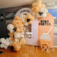 Lofaris Custom Party Open Arch Backdrop Cover with Photo