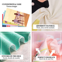Lofaris Custom Personalized Wedding Beach Towel for Gift