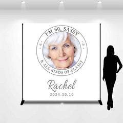 Lofaris Custom Photo 60th Sassy Birthday Party Backdrop