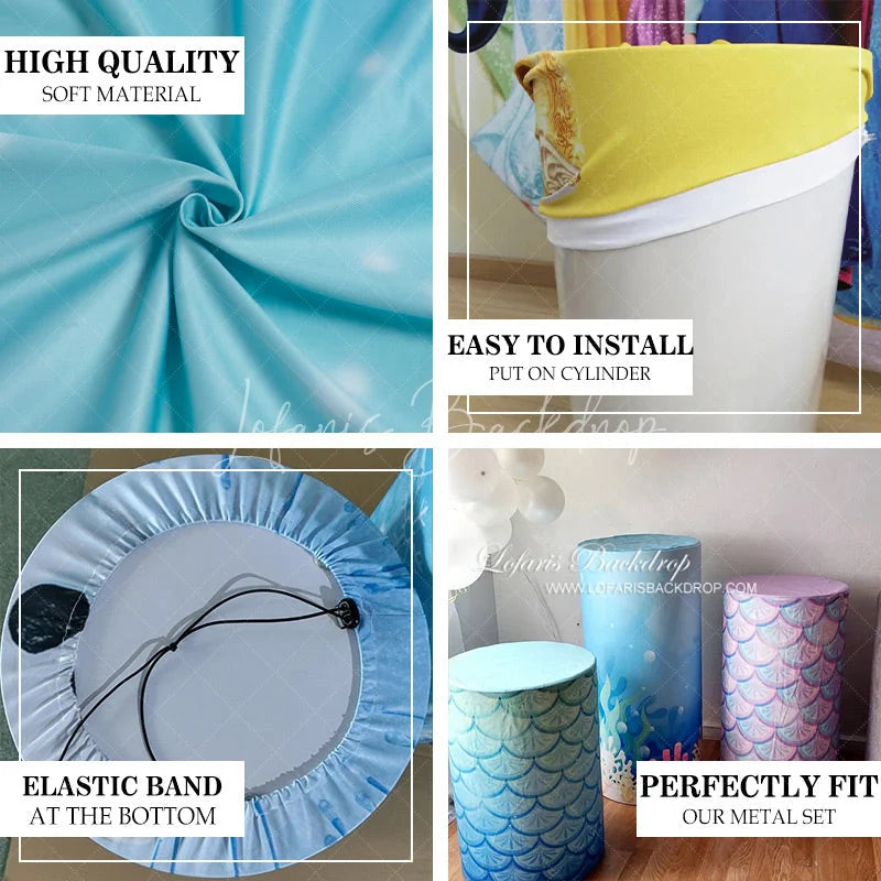 Lofaris Custom Photo And Size Microfiber Cloth Round Backdrop Kit