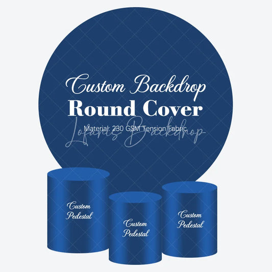 Lofaris Custom Photo And Size Fabric Round Backdrop Kit