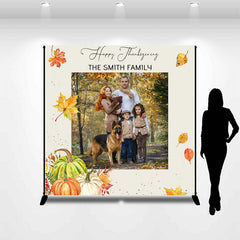 Lofaris Custom Photo Autumn Family Thanksgiving Backdrop