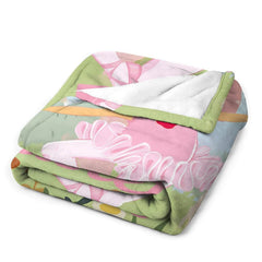 Lofaris Custom Photo Ballet Dancer Grass Mushroom Blanket