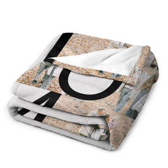 Lofaris Custom Photo Bold Mom Letters Present Warm Blanket