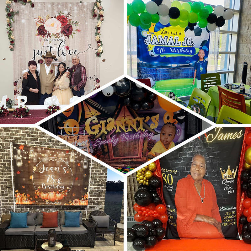 Lofaris Custom Photo Congratulation Gold Graduation Backdrop