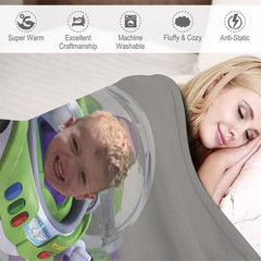Lofaris Custom Photo Cool Toy Astronaut Bokeh Blanket For Boys