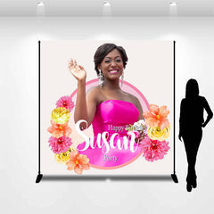 Lofaris Custom Photo Floral Godness Forty Birthday Backdrop