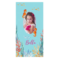 Lofaris Custom Photo Under Sea Summer Girl Beach Towel
