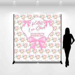 Lofaris Custom Pink Rose Bachelorette Party 2025 Backdrop