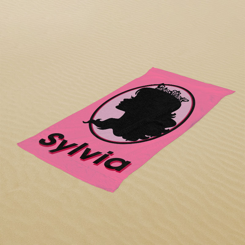 Lofaris Custom Princess Pink Beach Towel for Gifts