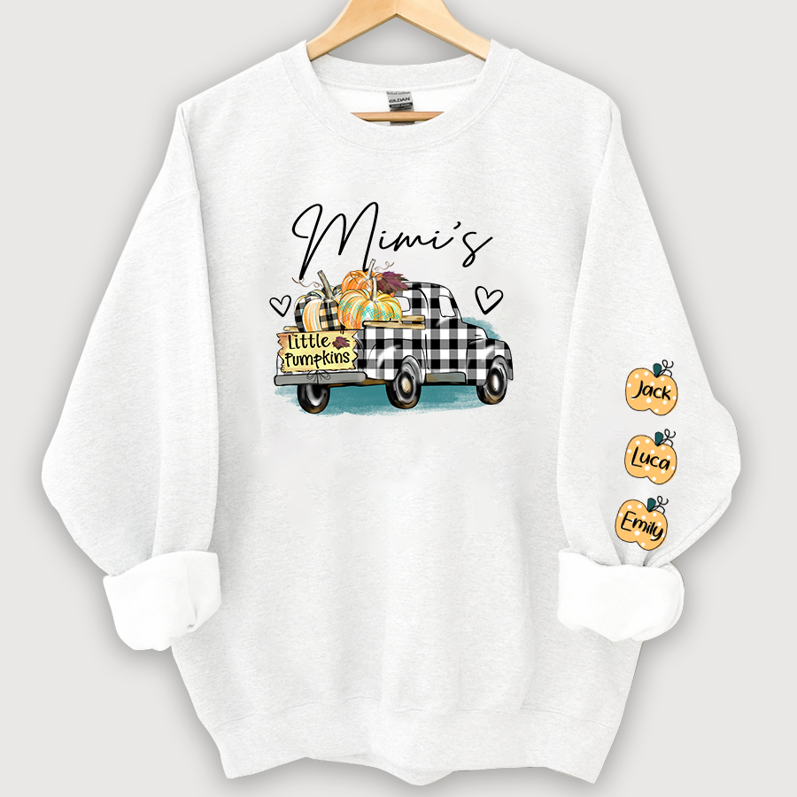 Lofaris Custom Pumpkins Truck Fall Halloween Sweatshirt