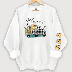 Lofaris Custom Pumpkins Truck Fall Halloween Sweatshirt