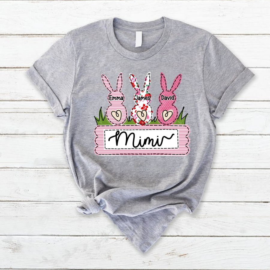 Lofaris Custom Rabbit Grandma Kids Easter Days Gift T-Shirt