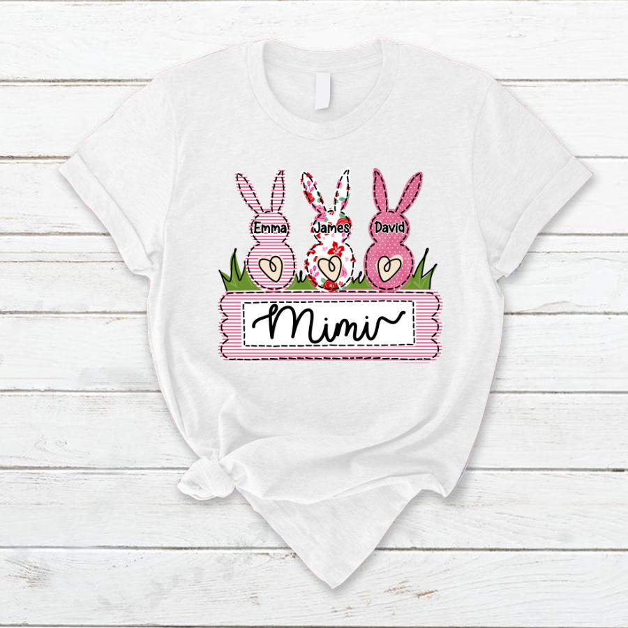 Lofaris Custom Rabbit Grandma Kids Easter Days Gift T-Shirt