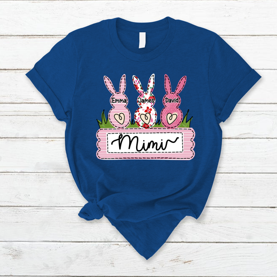Lofaris Custom Rabbit Grandma Kids Easter Days Gift T-Shirt