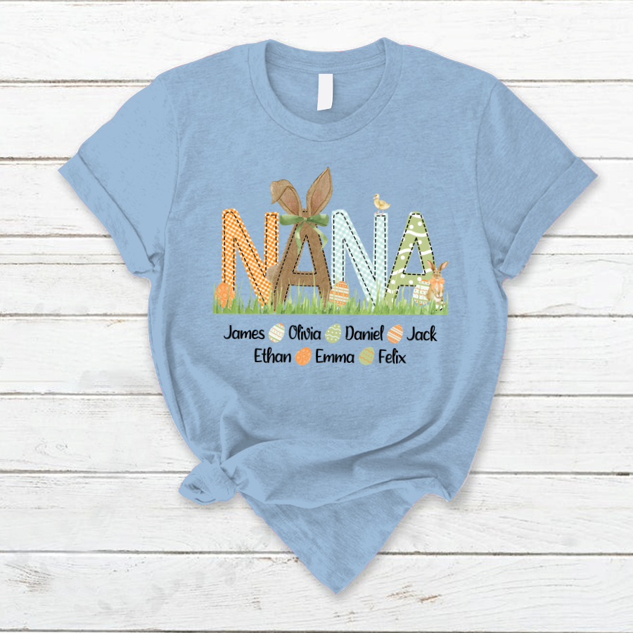 Lofaris Custom Rabbit Nana And Kids Easter Days Gift T-Shirt