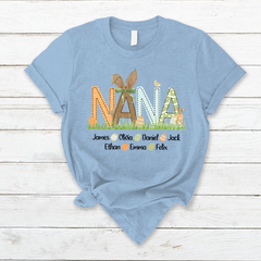 Lofaris Custom Rabbit Nana And Kids Easter Days Gift T-Shirt