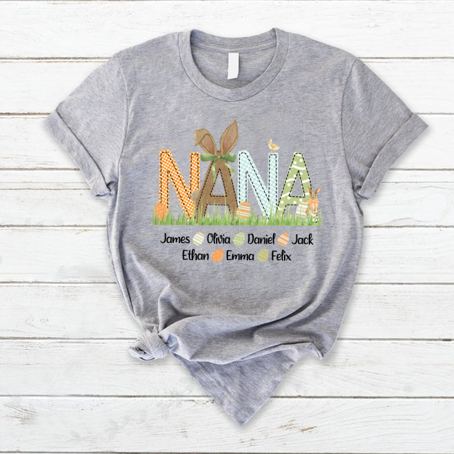 Lofaris Custom Rabbit Nana And Kids Easter Days Gift T-Shirt
