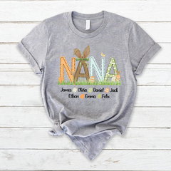 Lofaris Custom Rabbit Nana And Kids Easter Days Gift T-Shirt