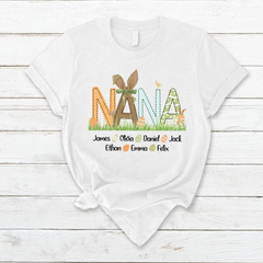 Lofaris Custom Rabbit Nana And Kids Easter Days Gift T-Shirt