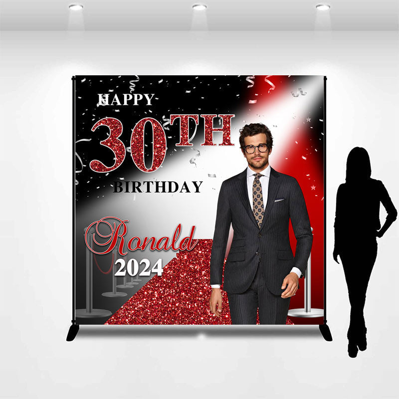 Lofaris Custom Red Carpet Light Backdrop For 30th Birthday